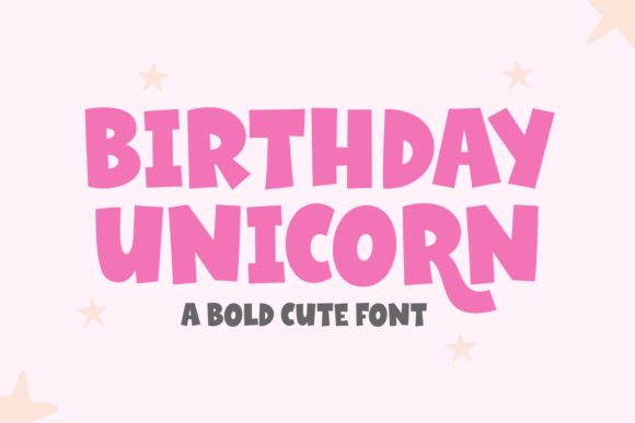 Birthday Unicorn: A Playful Font for Joyful Designs