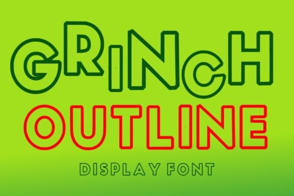Grinch Outline: A Joyful Font for Modern Creative and Branding Projects