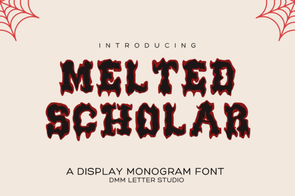 Melted Scholar: A Bold Drip Varsity Font for Edgy Designs
