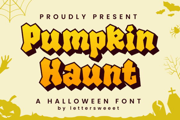 Pumpkin Haunt: A Bold Halloween Font with Playful Spooky Style
