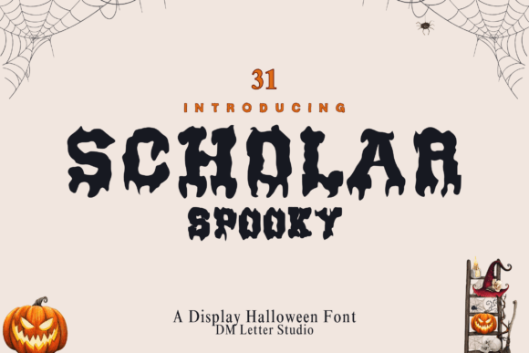 Scholar Block Spooky: The Ultimate Horror Varsity Font for Bold, Eerie Designs