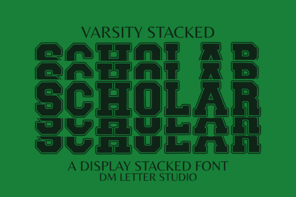 Scholar Varsity Stacked: Bold Typography for Impactful Design