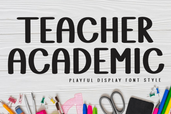 Teacher Academic Font: Holiday Cheer in Typography