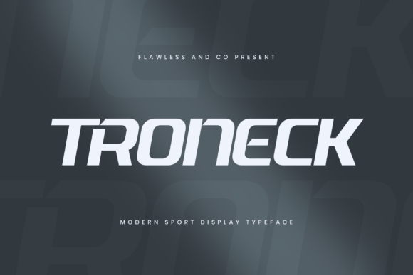 Troneck: A Modern Sport Display Font for Bold Design Statements